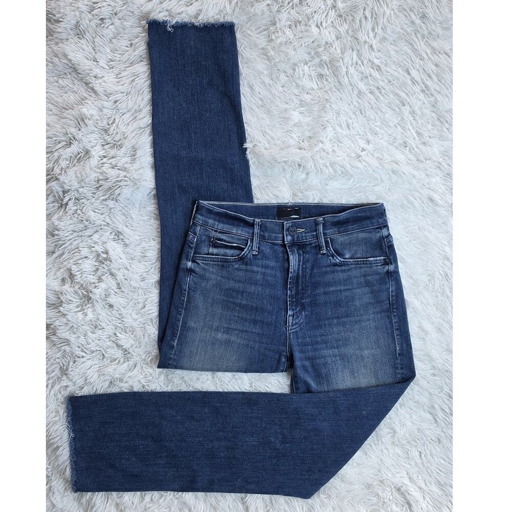 Mother Rascal Ankle Step Fray Straight Jeans 26 / 2